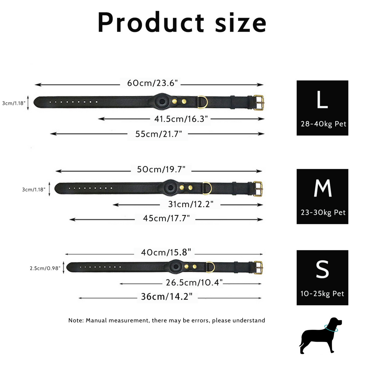Leather Anti-Loss Dog Collar